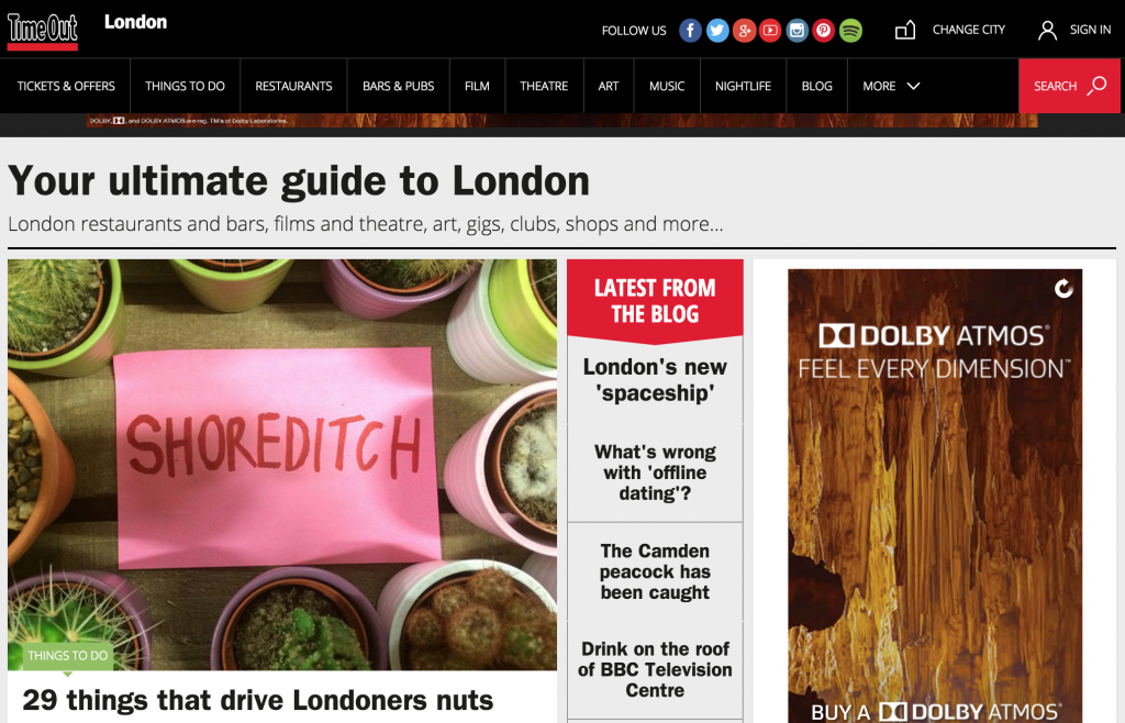 Time Out London app