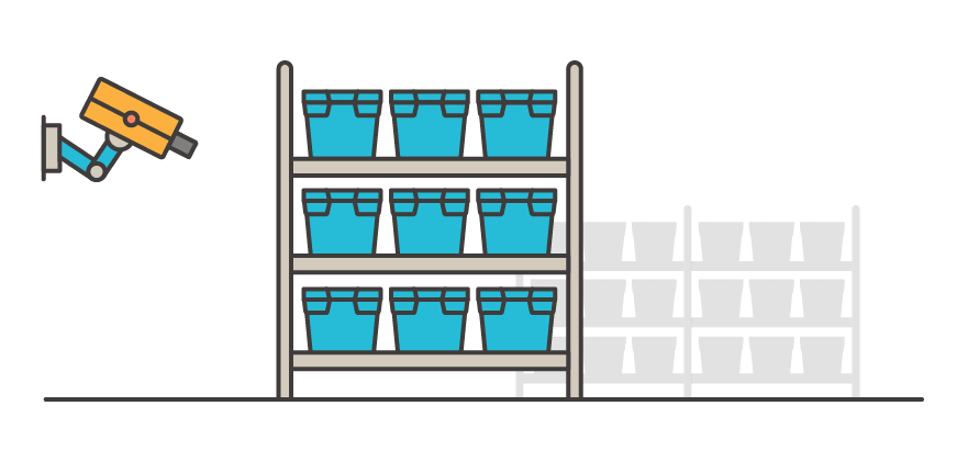 Put the things in our super tough boxes that you want to store